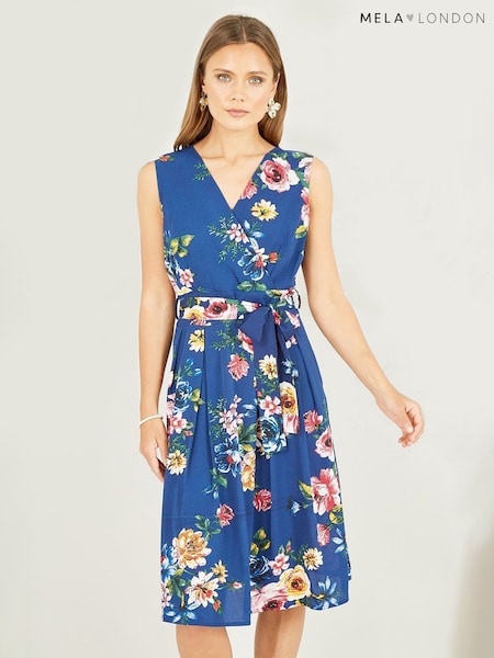 Mela Floral Wrap Over Midi Skater Dress (N21930) | 30 €