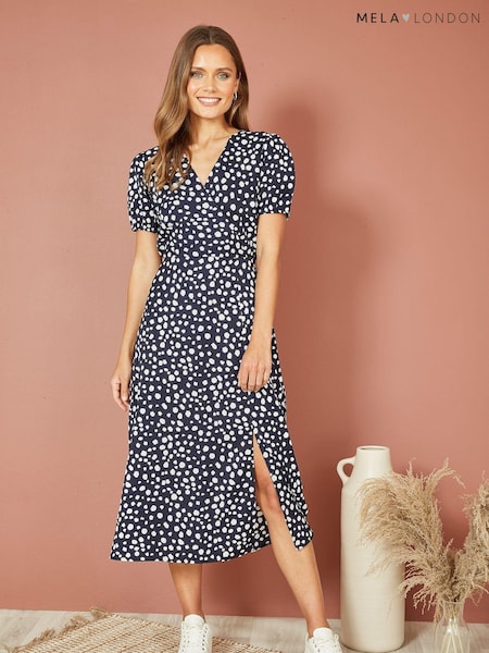 Mela Blue Spot Midi Tea Dress (N21966) | €30