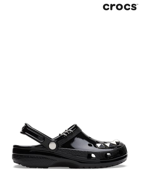 Crocs Black Studded High Shine Clogs (N21987) | €54