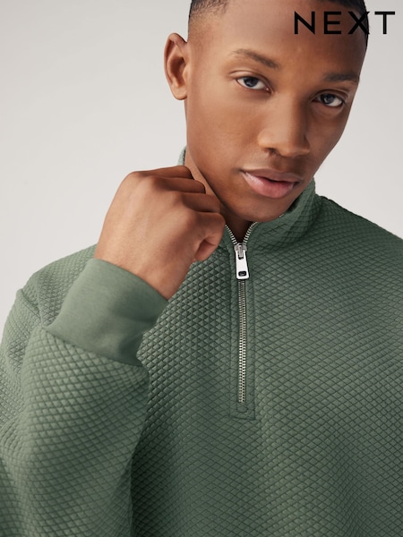 Зеленый - Premium Texture Crew Sweatshirt (N22013) | €17
