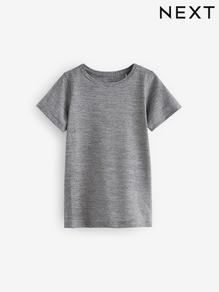 Grey Textured Base Layer Short Sleeve T-Shirt (3-16yrs) (N22209) | €8 - €13