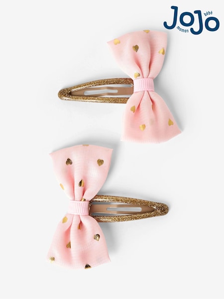 JoJo Maman Bébé 2-Pack Foil Print Bow Clips (N22260) | 10 €