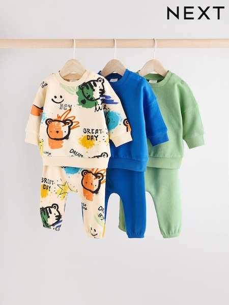 طباعة شخصيات زاهية - Baby Sweatshirt and Joggers Set 6 Pack (N22281) | ‏114 د.إ.‏ - ‏ 121‏ د.إ.