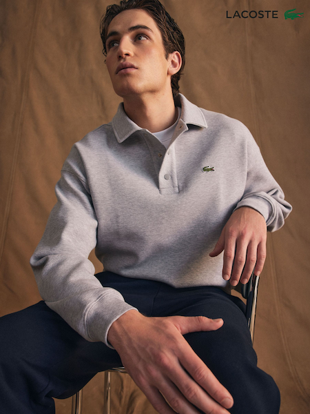 Lacoste Grey Double Faced Pique Sweatshirt (N22518) | €133