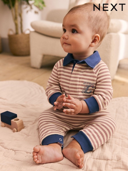 Red Stripe Baby Sweat Romper (N22680) | €22 - €25