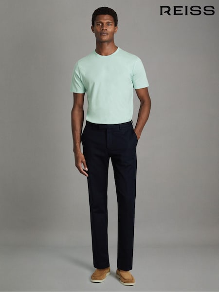 Reiss Mint Bless Cotton Crew Neck T-Shirt (N22818) | 206 QAR