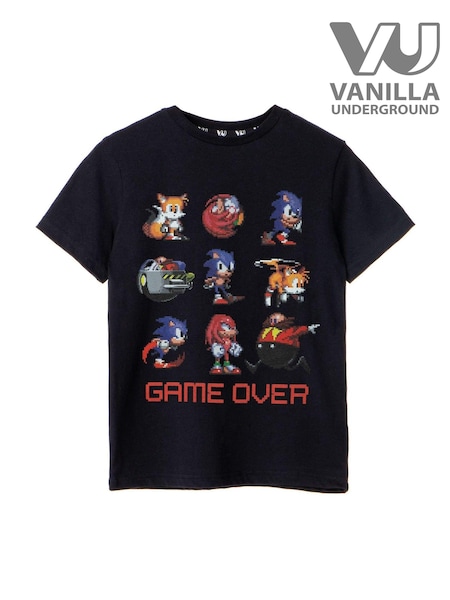 Vanilla Underground Black Sonic Boys Licencing 100% Cotton T-Shirt (N22881) | €19