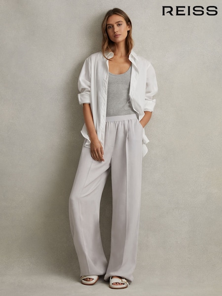 Reiss Vera Lyocell Linen Wide Leg Trousers (N22897) | 234 €