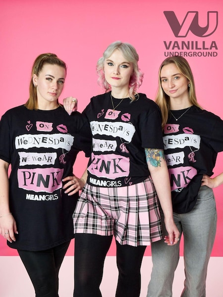 Vanilla Underground Black Mean Girls Ladies Licencing 100% Cotton T-Shirt (N22919) | €30