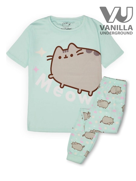 Vanilla Underground Green Girls Pusheen Long Leg Pyjamas (N22927) | AED125