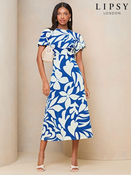 Lipsy Cross Front Underbust Jersey Midi Dress (N22961) | €27