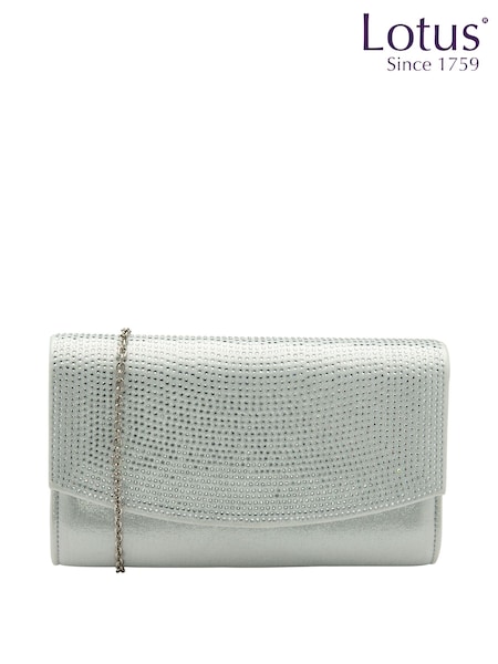 Silber - Lotus Clutch Bag With Chain (N23044) | 78 €