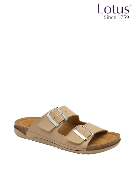 Lotus Natural Flat Mule Sandals (N23075) | €27