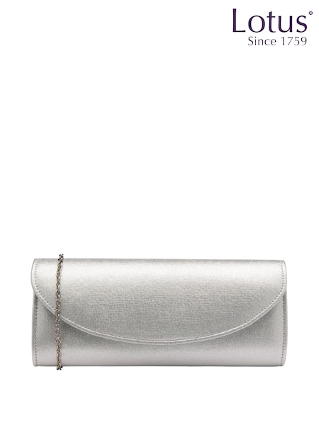Silber - Lotus Clutch Bag With Chain (N23078) | 78 €