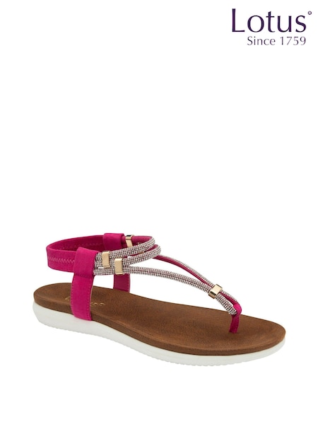 Lotus Pink Flat Toe-Post Sandals (N23210) | ₪226
