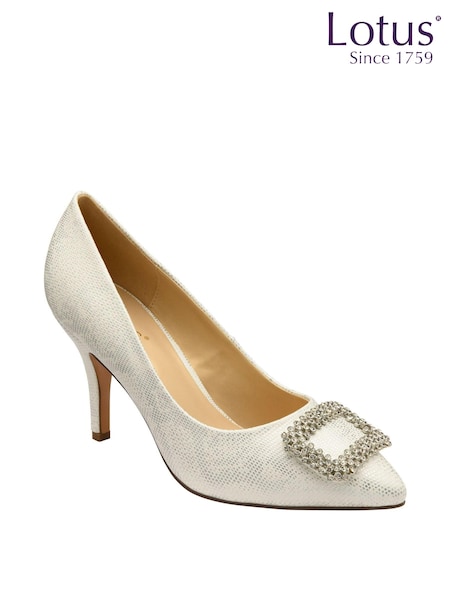 srebrna (barva); srebro - Lotus Snake-Print Court Shoes (N23221) | € 56