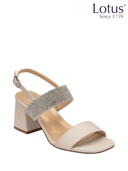 Lotus Nude Open-Toe Block-Heel Sandals (N23244) | 173 QAR