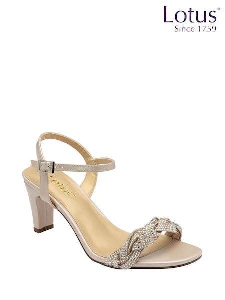 Lotus Natural Open-Toe Heeled Sandals (N23256) | €50