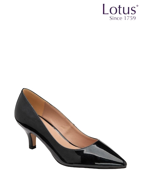Negru - Pantofi Lotus cu toc mic (N23283) | 271 LEI