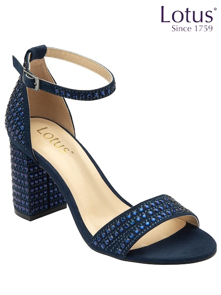 Lotus Blue Open-Toe Heeled Sandals (N23284) | 173 QAR