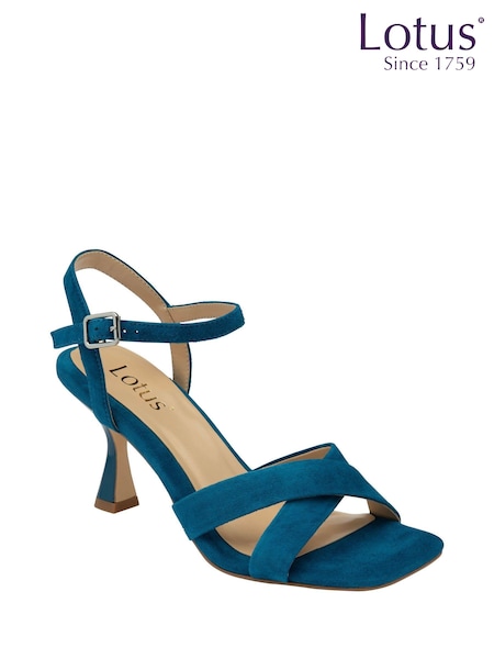 Lotus Blue Open-Toe Heeled Sandals (N23376) | 173 QAR