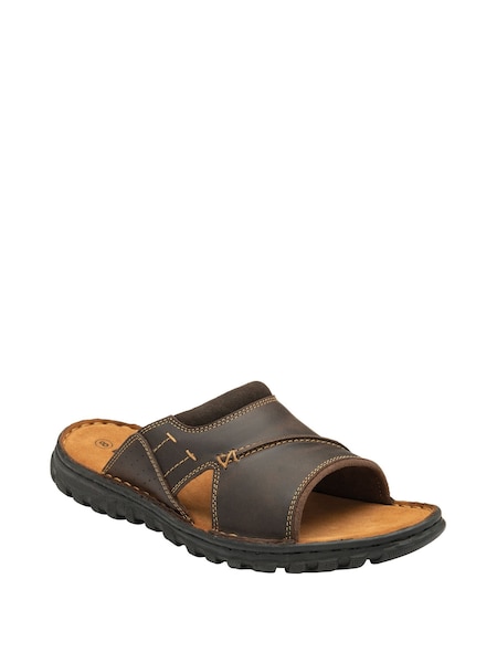 Marrón oscuro - Lotus Open-Toe Mule Sandals (N23425) | 64 €