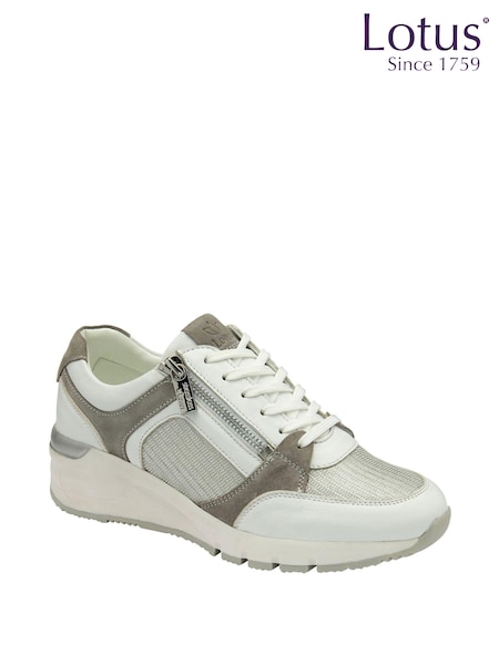 Alb - Pantofi de antrenament Lotus cu fermoar (N23432) | 313 LEI