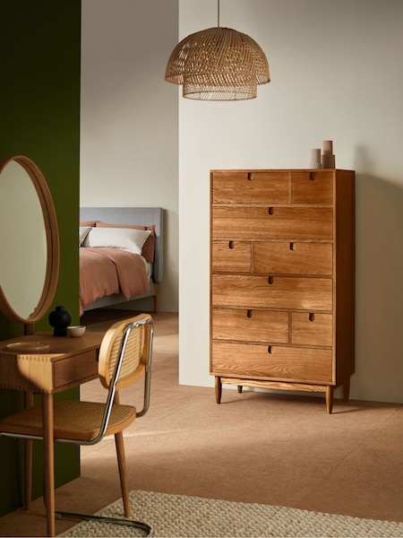 MADE.COM Dark Stain Oak Penn 9 Drawer Chest of Drawers (N23448) | €1,133