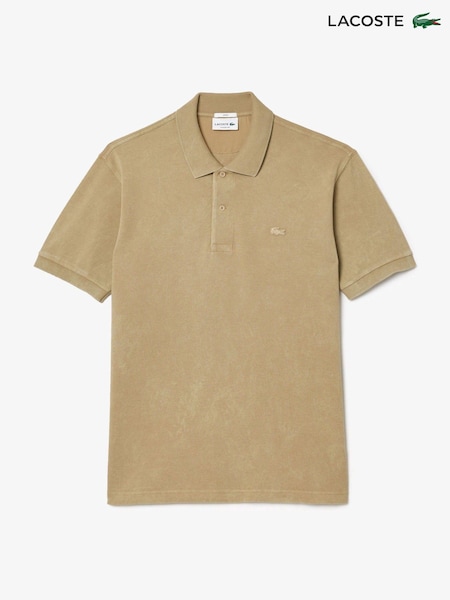 Lacoste Originals Washed L1212 100% Cotton Brown Polo Shirt (N23688) | €83