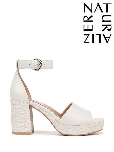 Белый - Naturalizer Pearlyn Heeled Leather Sandals (N23704) | €93