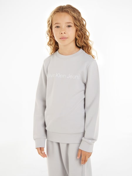 Calvin Klein Grey 100% Cotton Slogan Sweatshirt (N23785) | €86