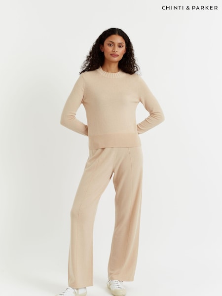 Chinti & Parker Cream Cropped Sporty Jumper (N23790) | €63