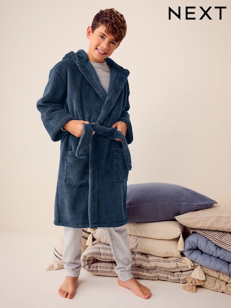 Navy Blue Fleece Robe (1.5-16yrs) (N23825) | €19 - €30