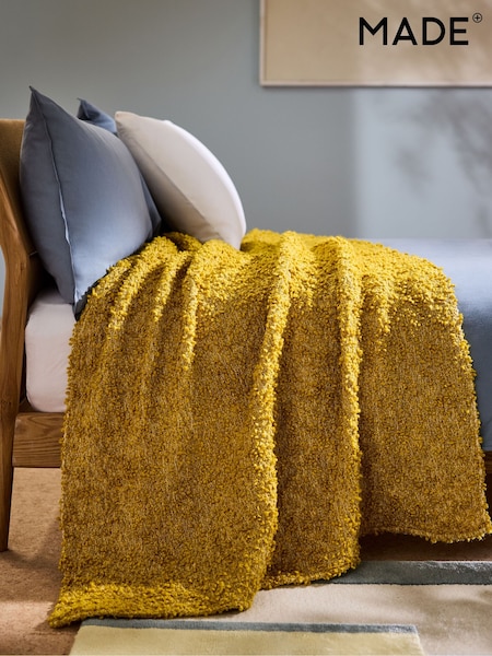 MADE.COM Ochre Agda Boucle Textured Throw (N23850) | €61