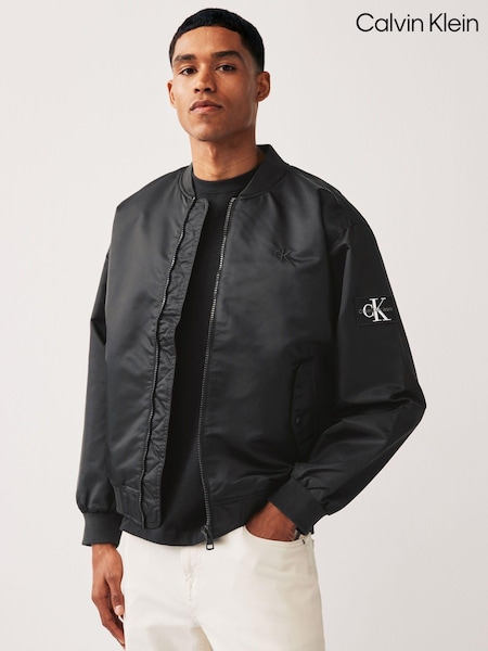 Calvin Klein Black Logo Bomber Jacket (N24144) | €112