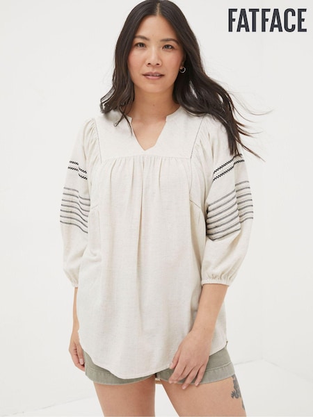 FatFace Natural Embroidered Tunic (N24198) | €31