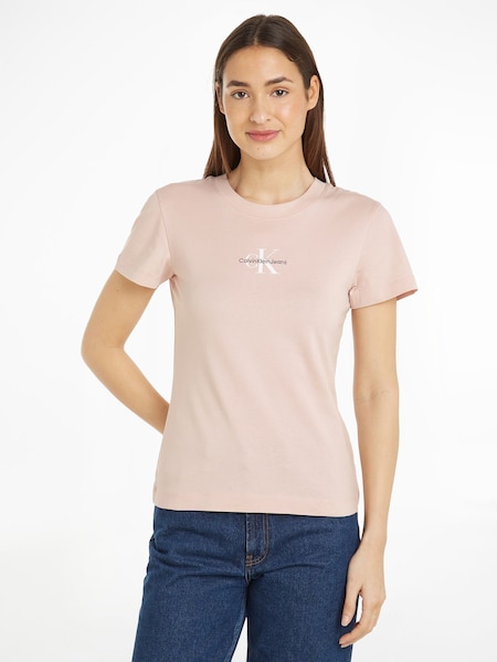 Roz - Pantaloni scurți Calvin Klein Jeans Croială slim fit  100% Cotton Logo (N24235) | 239 LEI