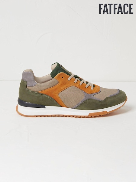 FatFace Oakes Green Leather Trainers (N24252) | €59