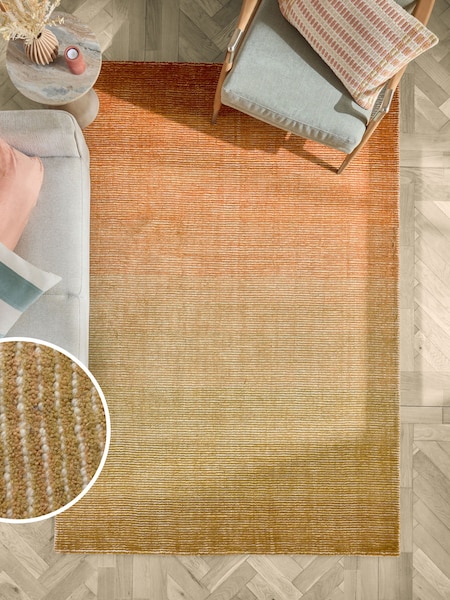 Green/Orange Ezra Striped Rug (N24309) | €106 - €397
