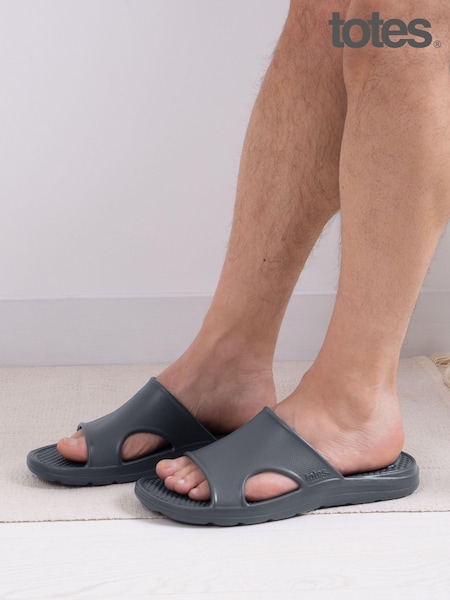 Totes Grey Bounce Vented Mens Slide Sandals (N24417) | INR 3,071
