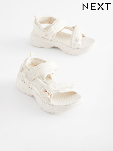 White Touch and Close Fastening Trekker Sandals (N24440) | €25 - €35