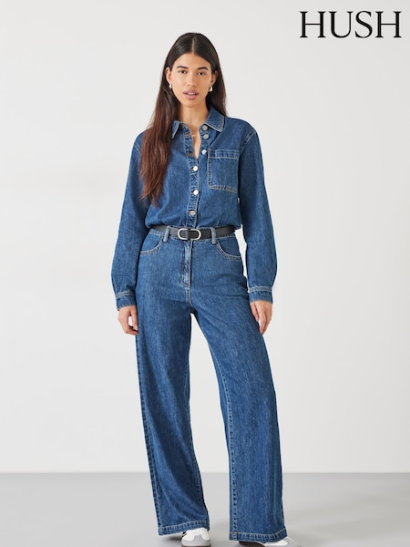 Hush Evelyn 100% Cotton Denim Relaxed Jumpsuit (N24502) | 183 €