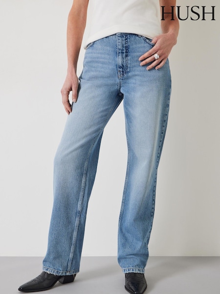 Hush Blue Remy Straight Slouch 100% Cotton Jeans (N24556) | €122