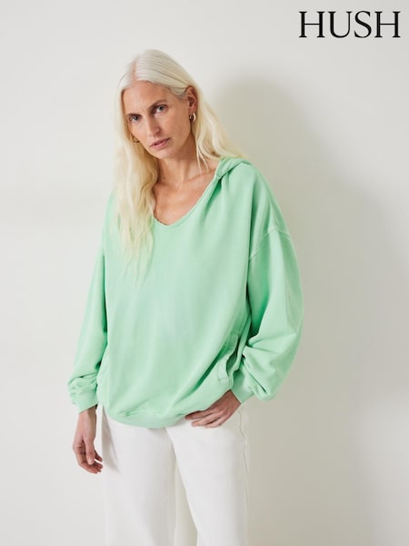 Hush Oversized Jude Open Neck Hoodie (N24560) | 247 LEI