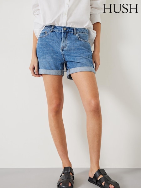 Синий с хромированной отделкой - Hush Denim Shorts (N24599) | €60