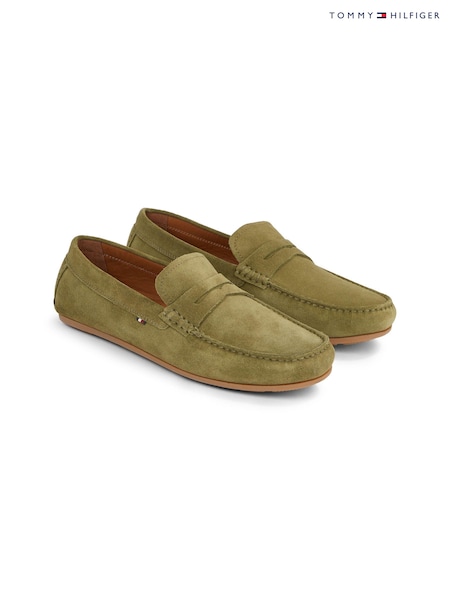 Green - Tommy Hilfiger Casual Suede Driver Shoes (N24826) | ‏35 ر.ع.‏