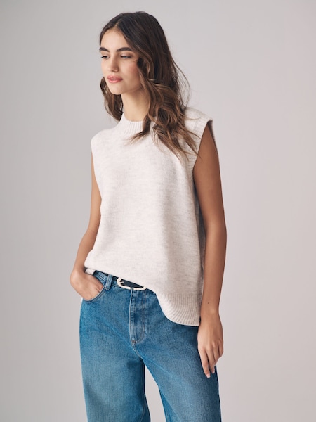 The Set Black/Cream 2 Pack Relaxed Knitted Tank Tops (N24839) | €36
