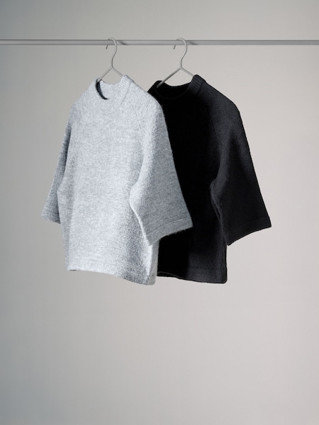 Negru/Gri - The Set 2 Pachet tricotate Tricou (N24841) | 182 LEI