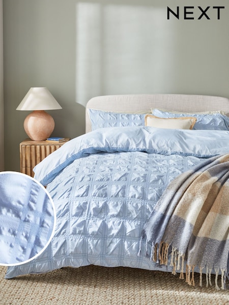Seersucker Supersoft Textured Duvet Cover and Pillowcase Set (N24877) | €28 - €62
