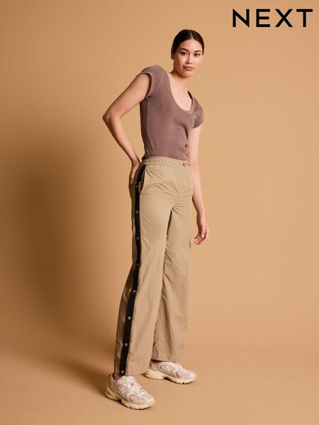 Camel Nylon Popper Side Trackpants (N24989) | €21.50